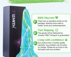 Hismith 25.7 cm Monster Dildo (Octopus, Green) with Suction Cup for Hismith Premium Sex Machine